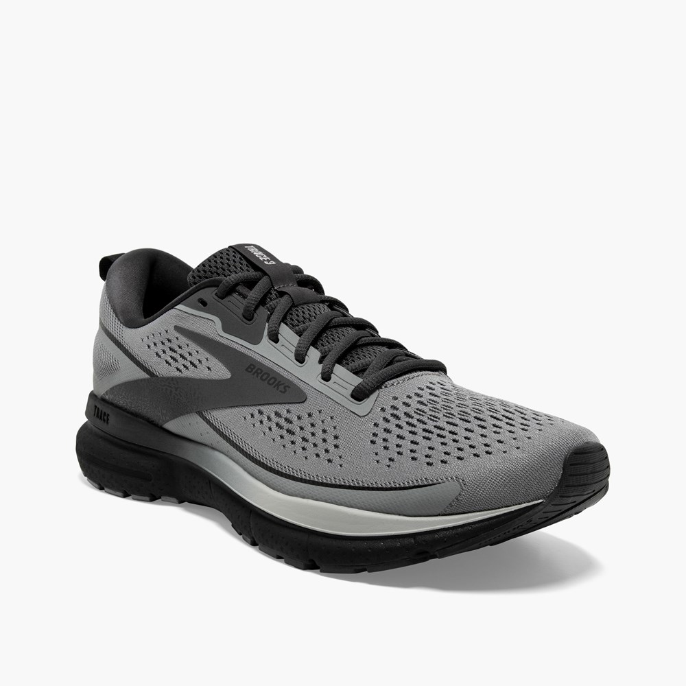 Chaussures Running Route Brooks Trace 3 Grise Noir Homme | MOI-5224573